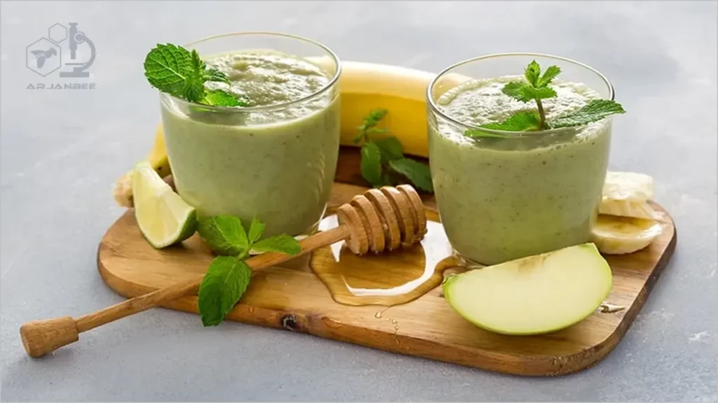 سموتی سبز کیوی و عسل