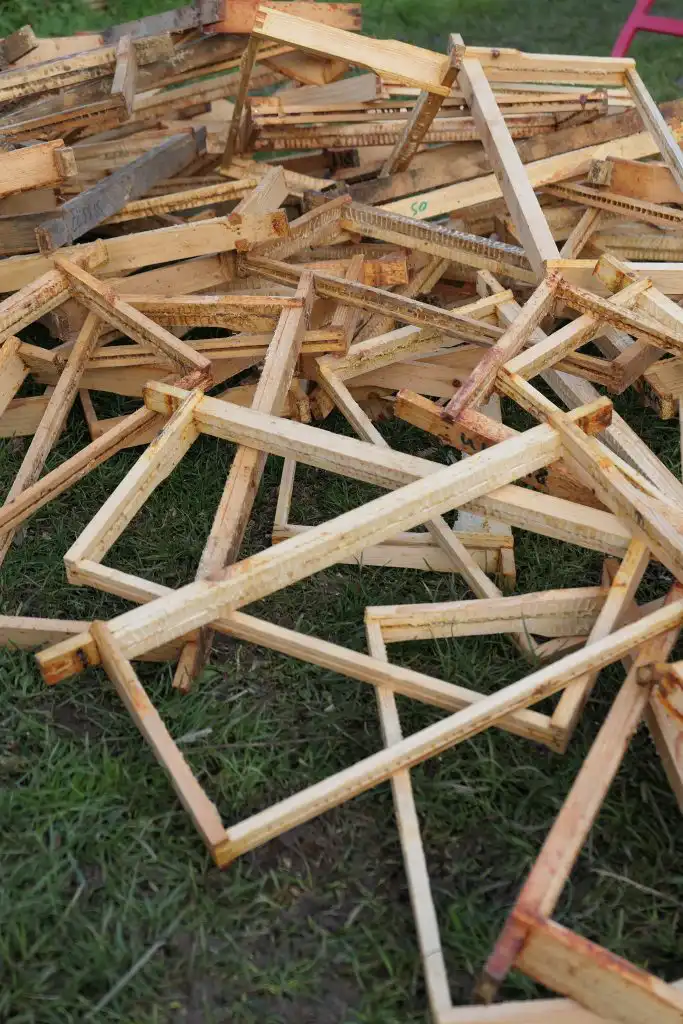 موم برداشته شده و برای تمیز کردن آماده است